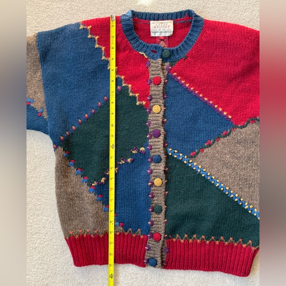 Susan Bristol Multicolor Patchwork Cardigan - Picture 4 of 6